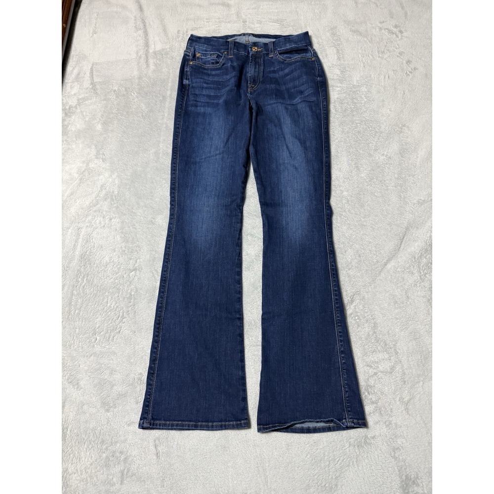 7 For All Mankind Kimmie Bootcut Jeans Womens 27 Blue Mid Rise Tailorless 27x31